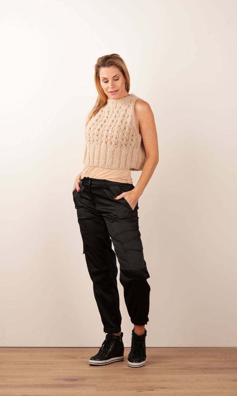 Strick Top Beige Riesige Rabatte