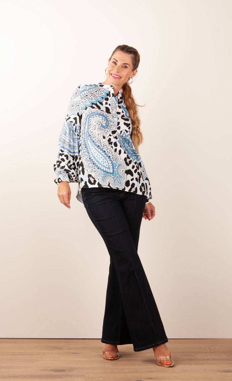 Herzensangelegenheit Bluse Weiß | Blau | Schwarz Im Verkauf