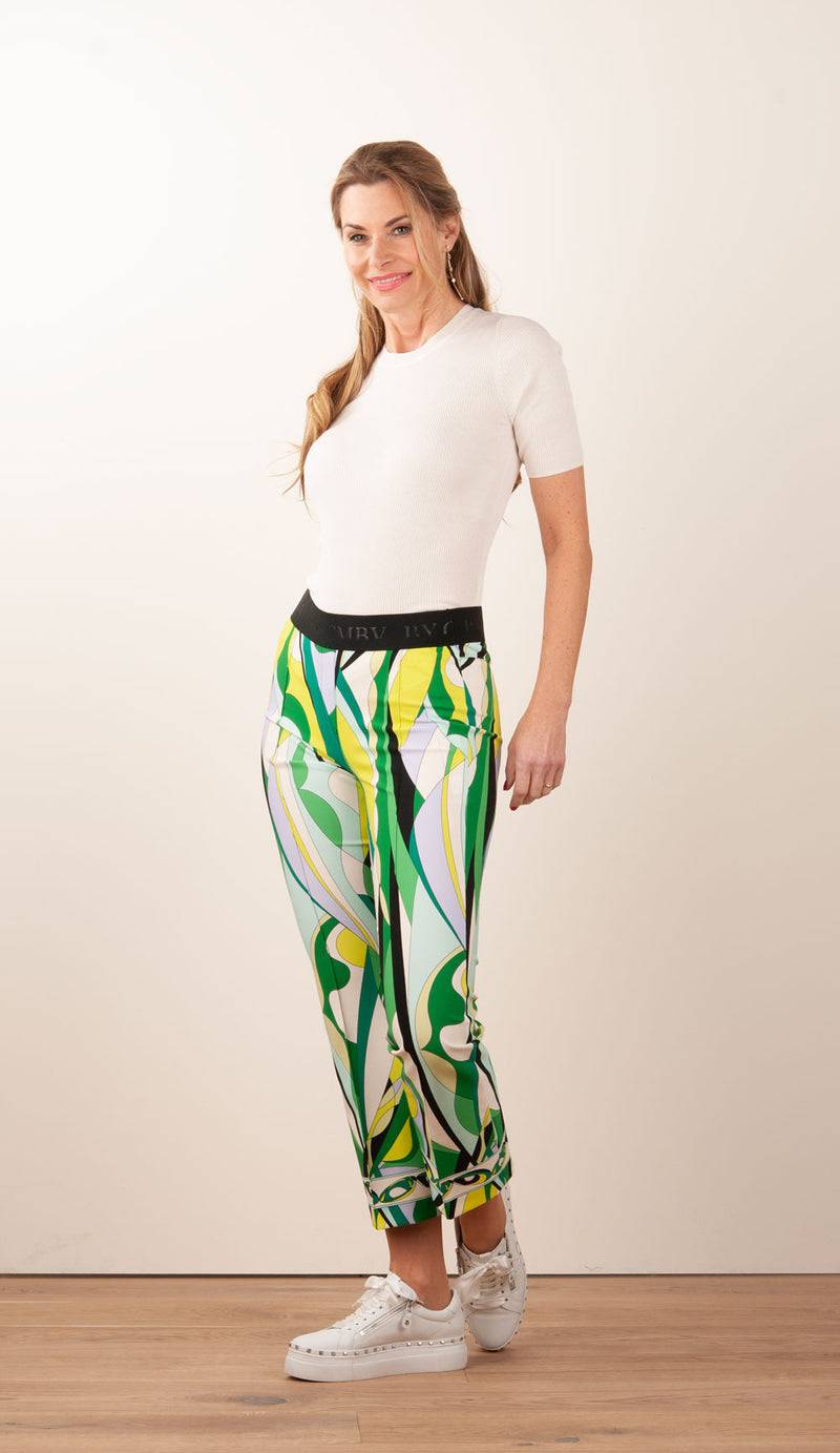 Cambio Hose „Ranee“ Grün | Multicolor Begrenztes Angebot