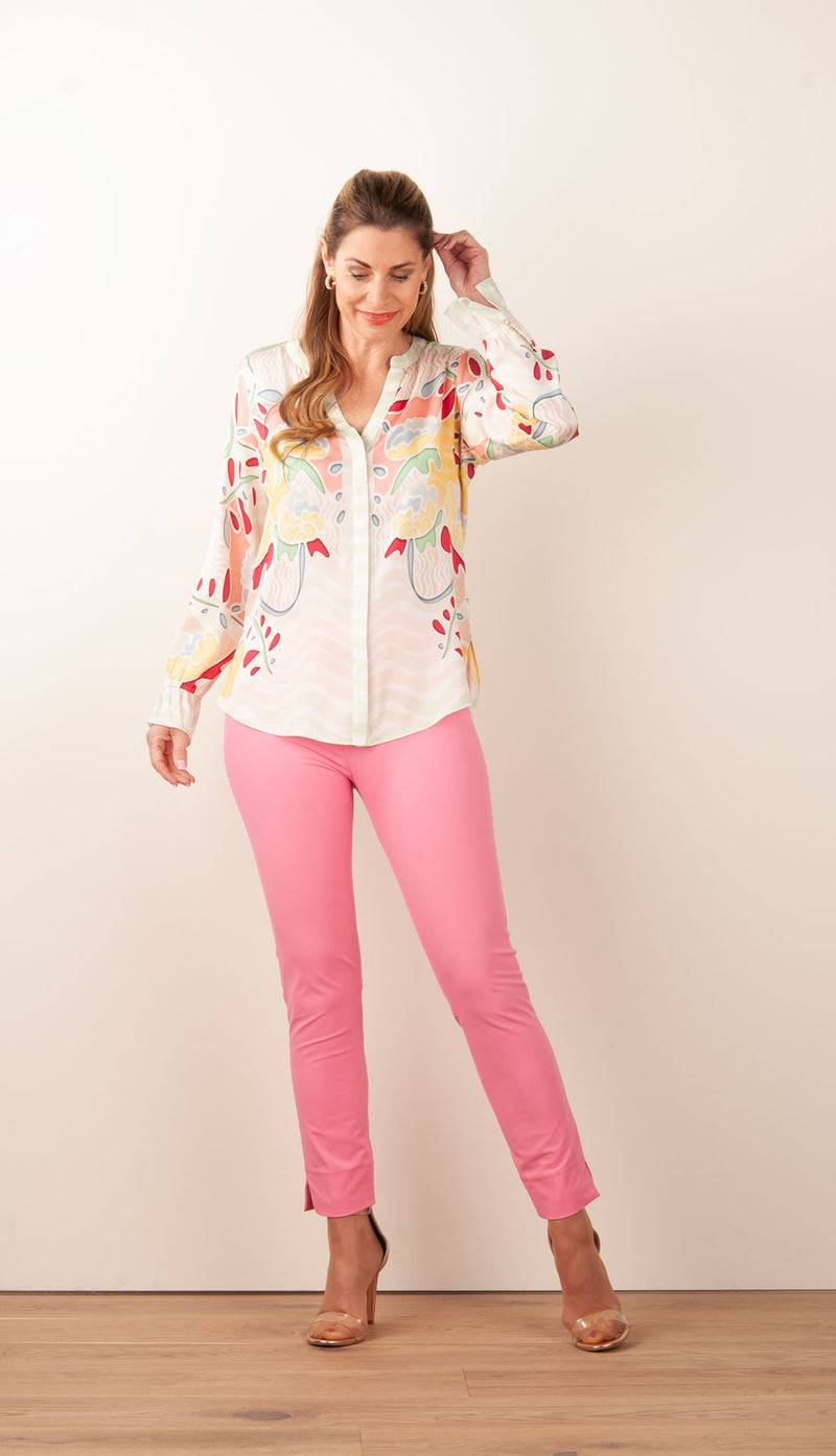 IVI Collection Bluse „Mer de Fleurs“ Multicolor Preisnachlass