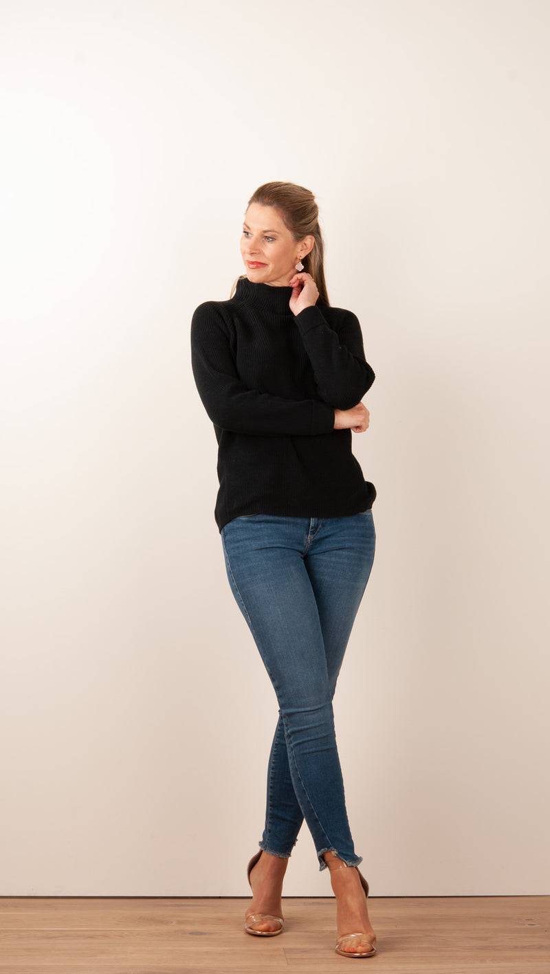 fleur Pullover Schwarz Lagerräumung