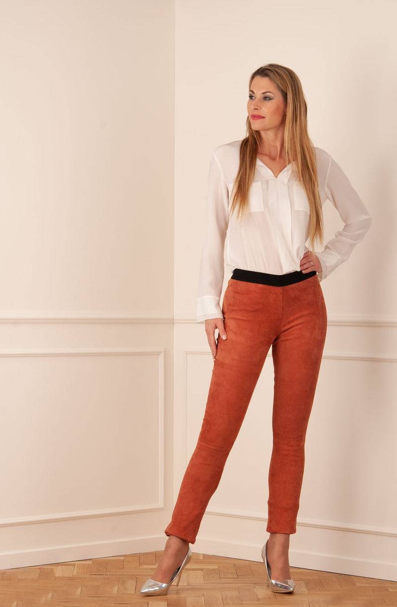 Zinga Lederleggings Orange Exklusivangebot