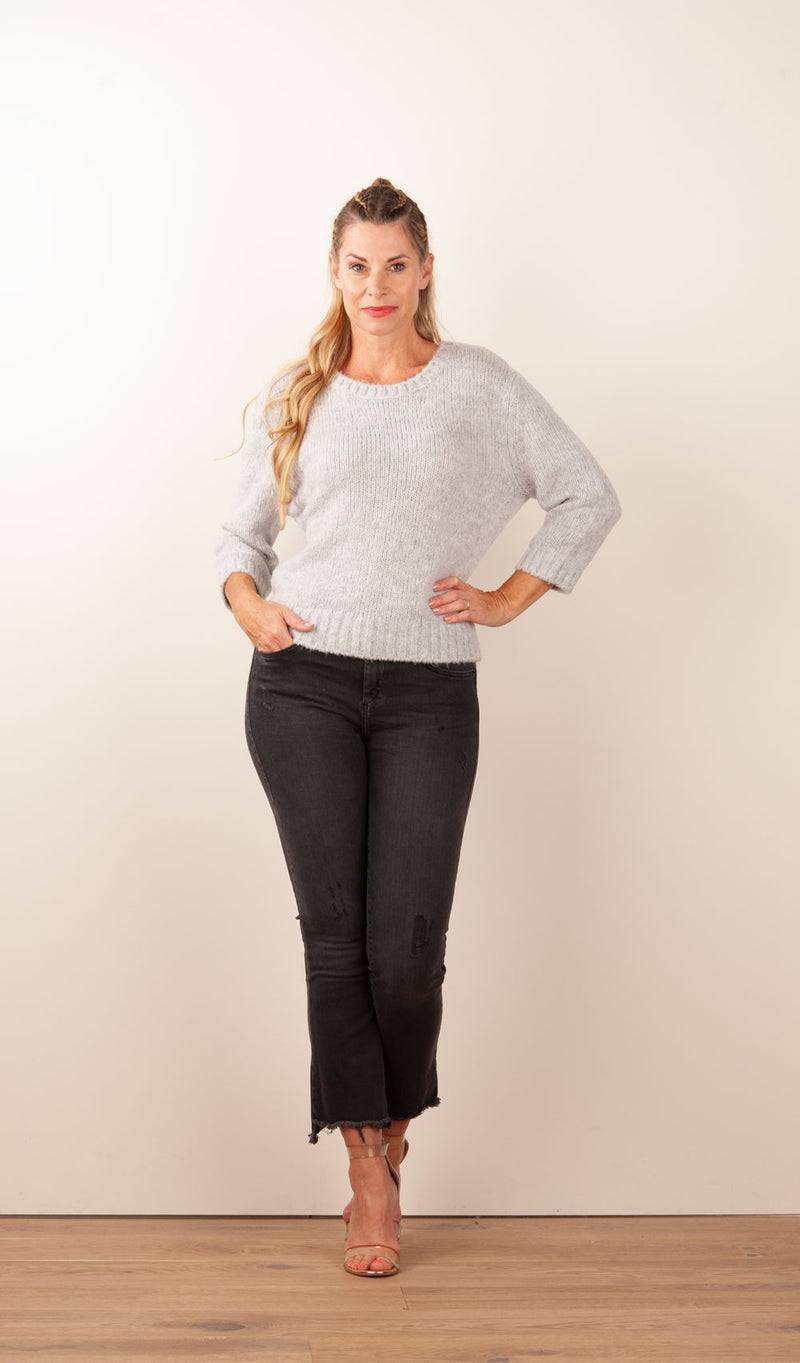 Philo-Sofie Pullover Melange Grau Lagerräumung