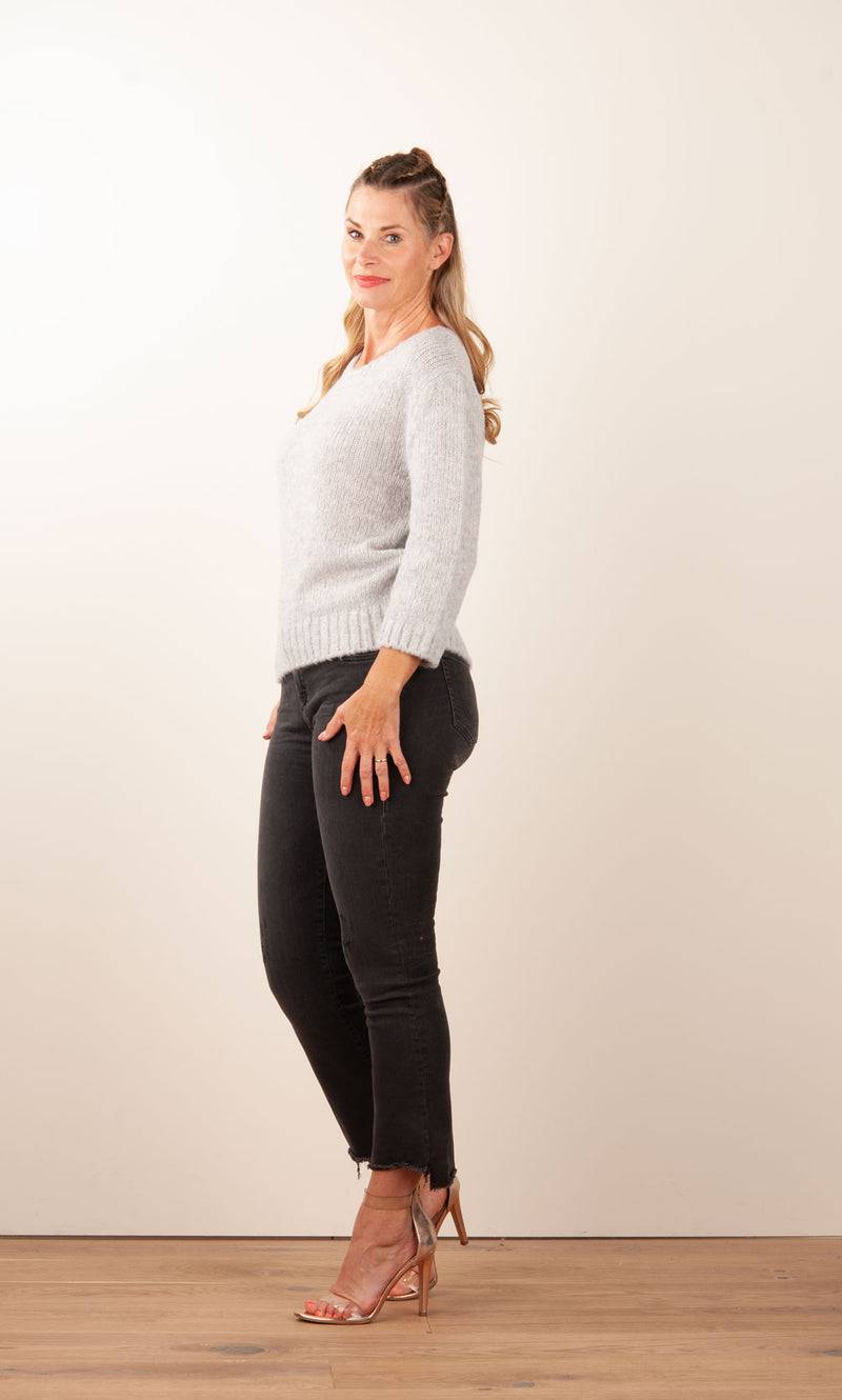 Philo-Sofie Pullover Melange Grau Lagerräumung