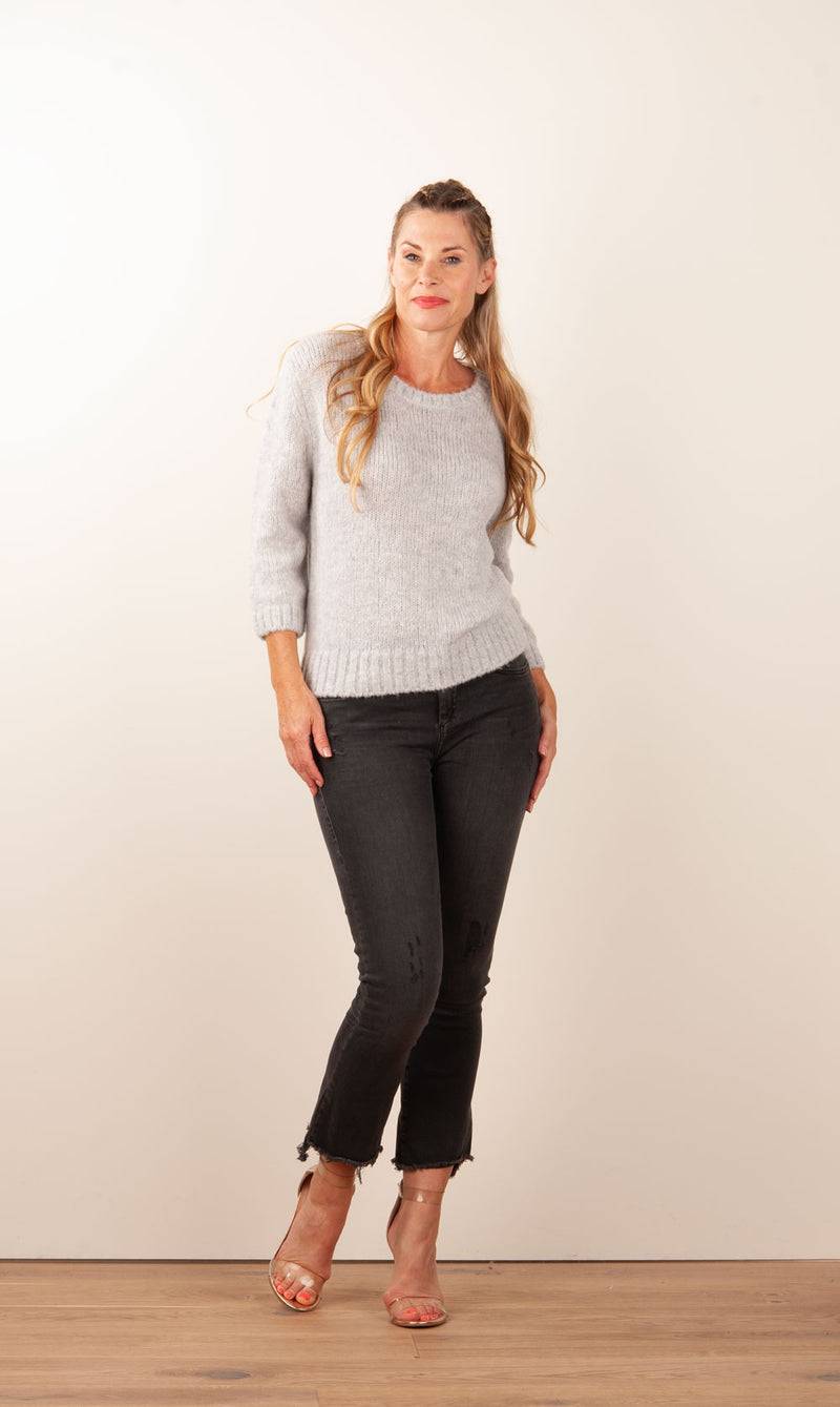 Philo-Sofie Pullover Melange Grau Lagerräumung
