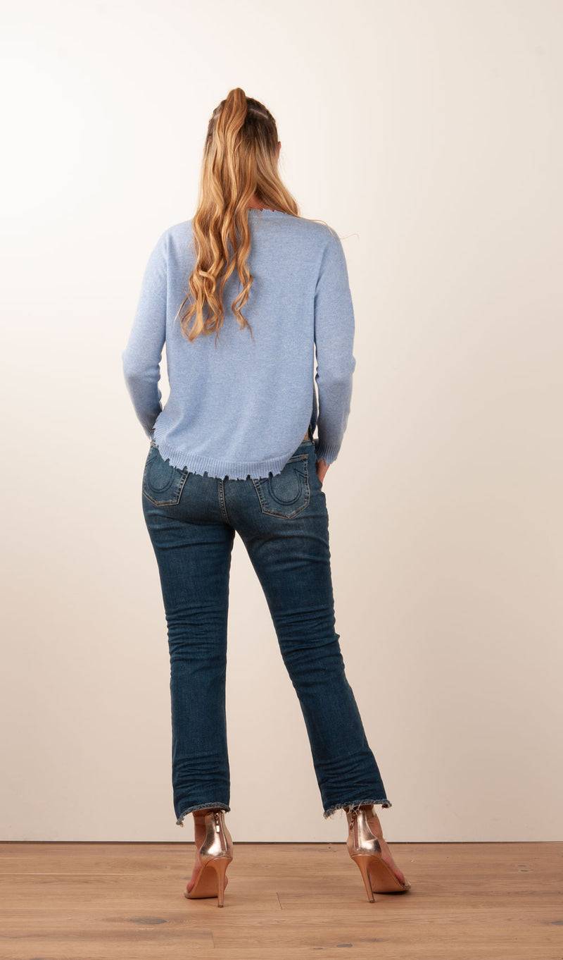 Kujten Kaschmir Pullover Blau Bis zu 60% Rabatt
