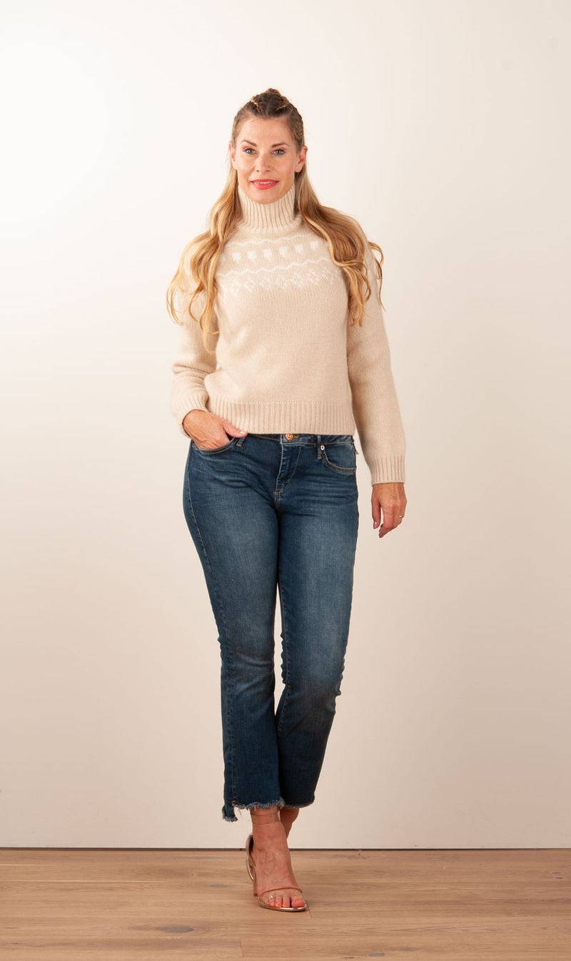 Kujten Kaschmir Pullover „Norweger“ Beige | Weiß Bis zu 55% Rabatt