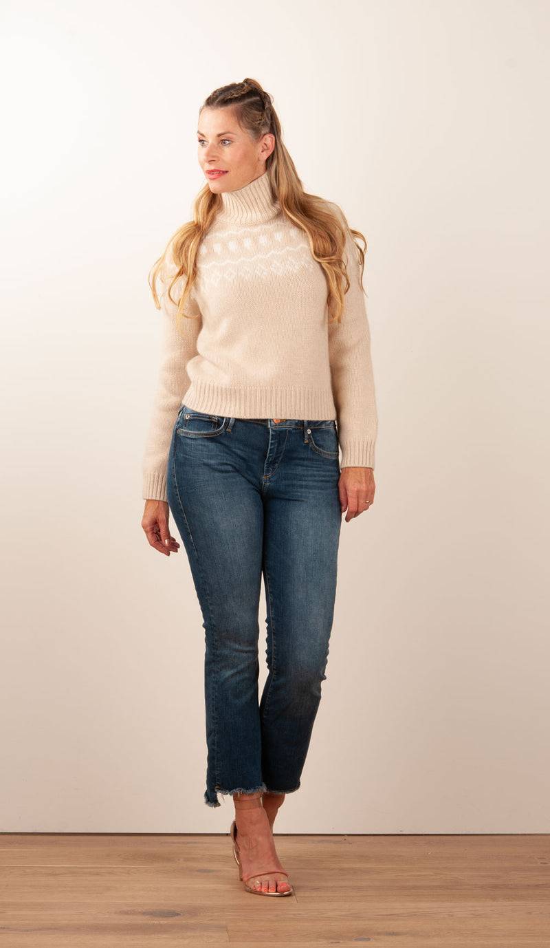 Kujten Kaschmir Pullover „Norweger“ Beige | Weiß Bis zu 55% Rabatt