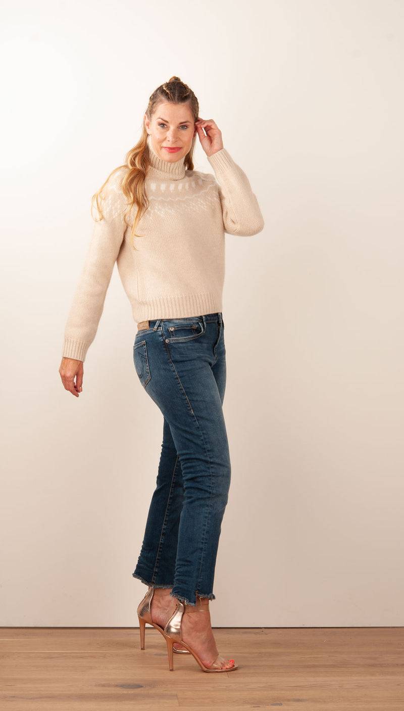 Kujten Kaschmir Pullover „Norweger“ Beige | Weiß Bis zu 55% Rabatt