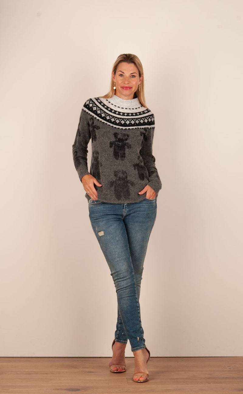 Grace Pullover Grau | Schwarz | Weiß Black Friday Preise