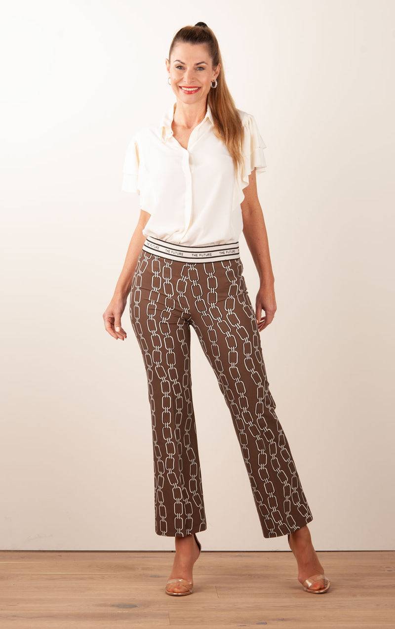 Cambio Hose „Faith“ Braun | Multicolor Auslauf