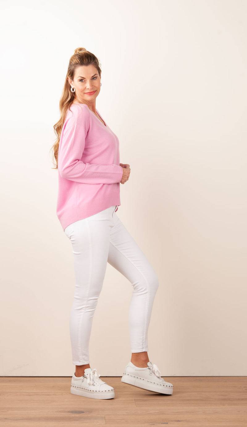 fleur Kaschmir Pullover Pink Günstiger Verkauf