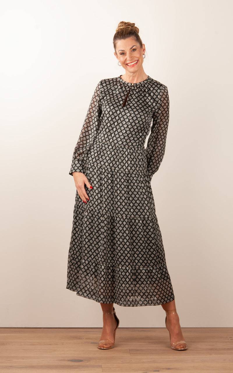 fleur Kleid Schwarz | Multicolor Preisnachlass