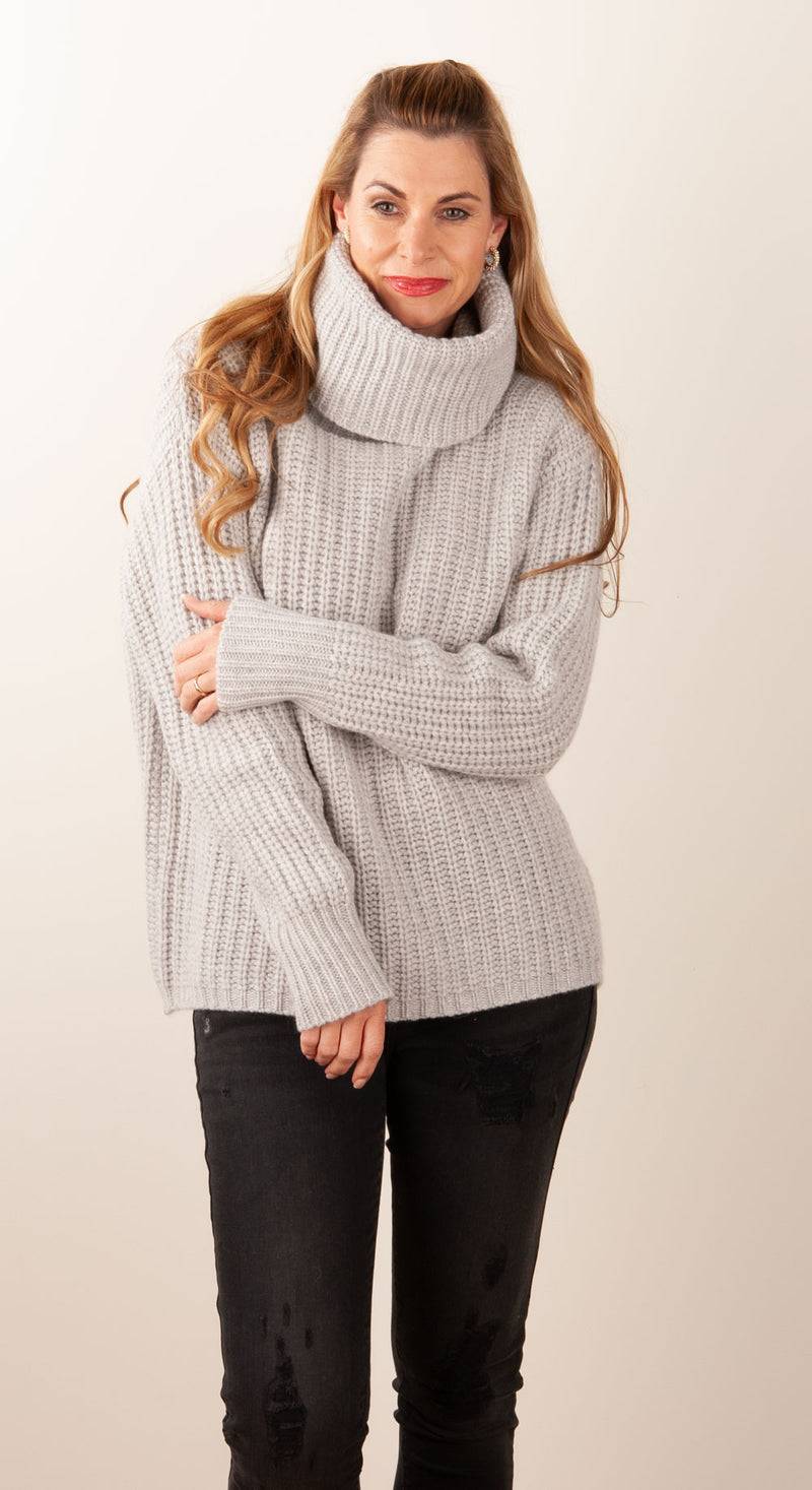 Simone Bruns Pullover Melange Grau Neuheiten