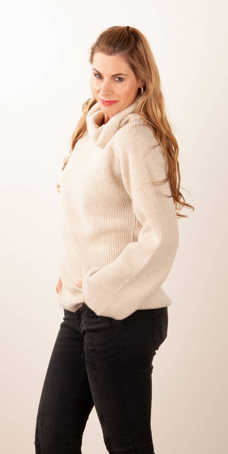 Blossom & Co. Kaschmir Rollkragenpullover Oatmeal Bestseller