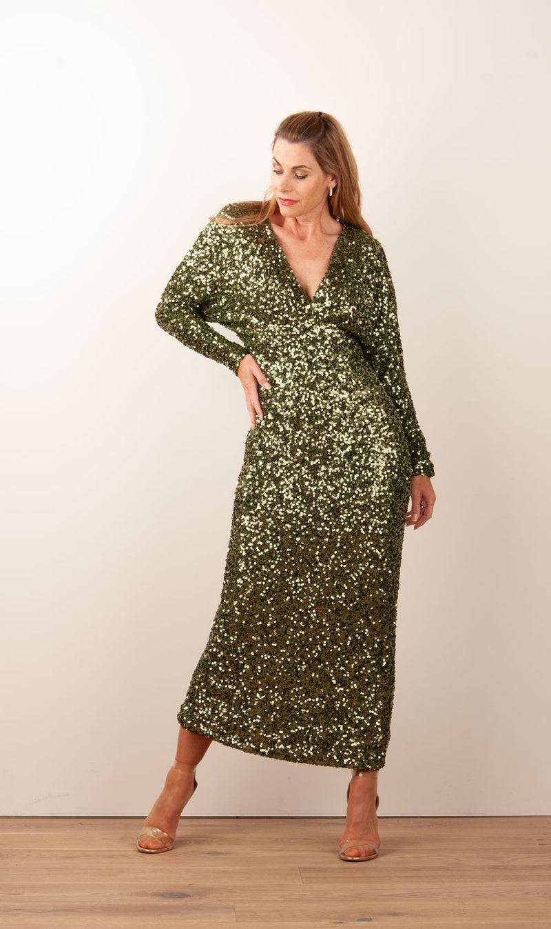 Kleid „Paris“ Grün Kostenlose Rückgabe