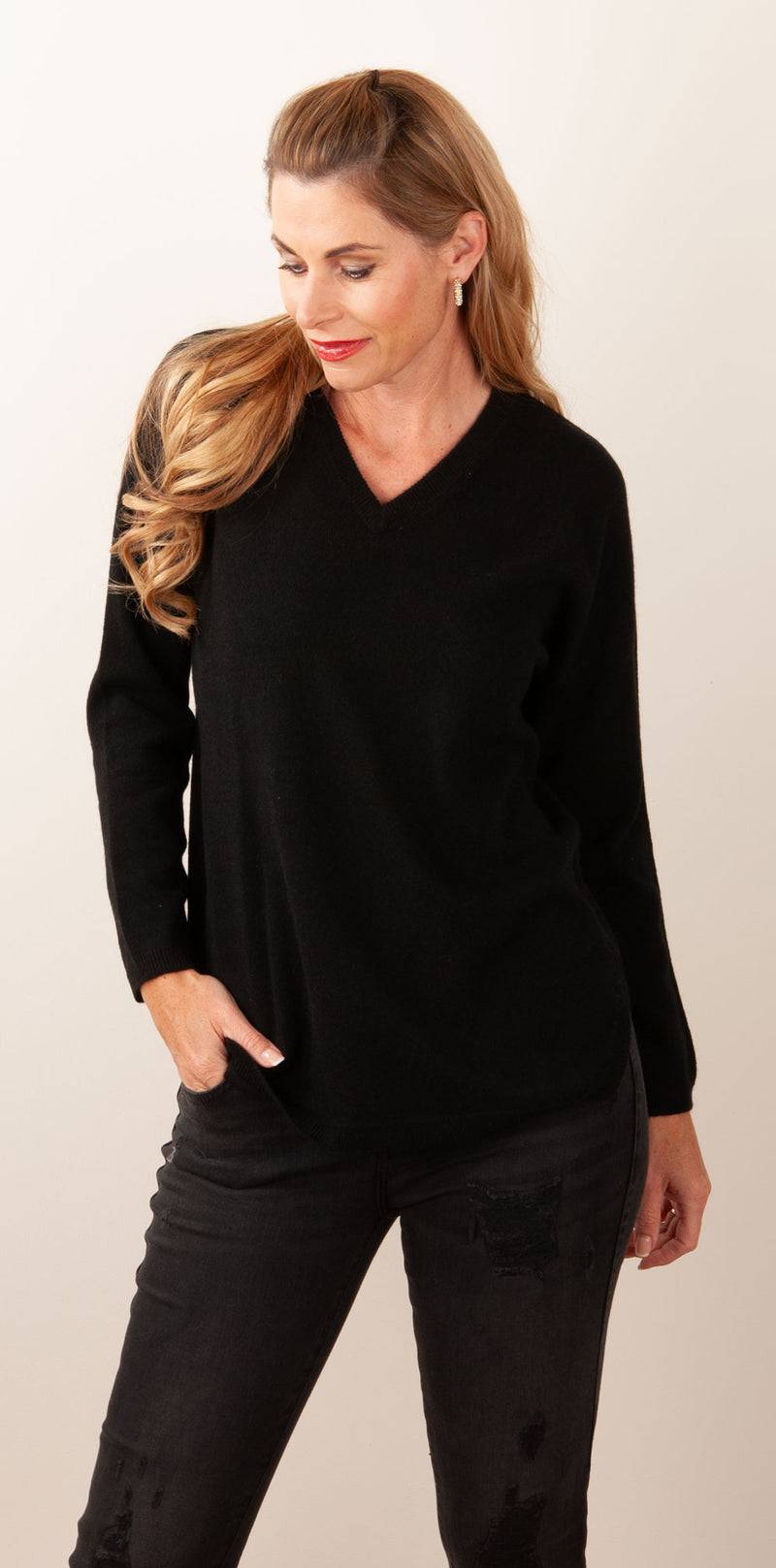 Blossom & Co. Kaschmir Pullover Schwarz JETZT KAUFEN