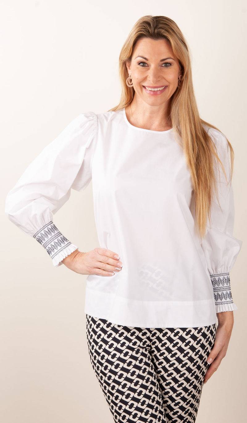 Blusenshirt „Canyox“ Weiß 50% Rabatt mit kostenlosem Versand