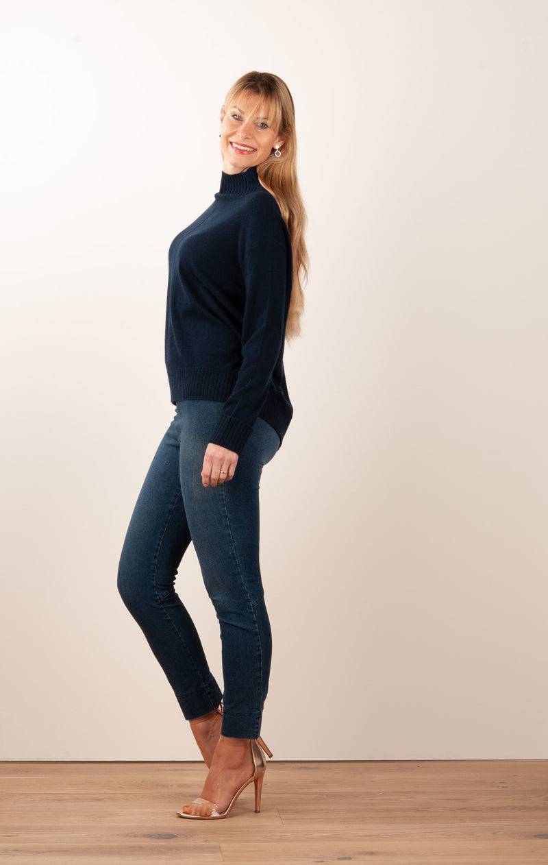 fleur Kaschmir Pullover Dunkelblau Speichern exportieren