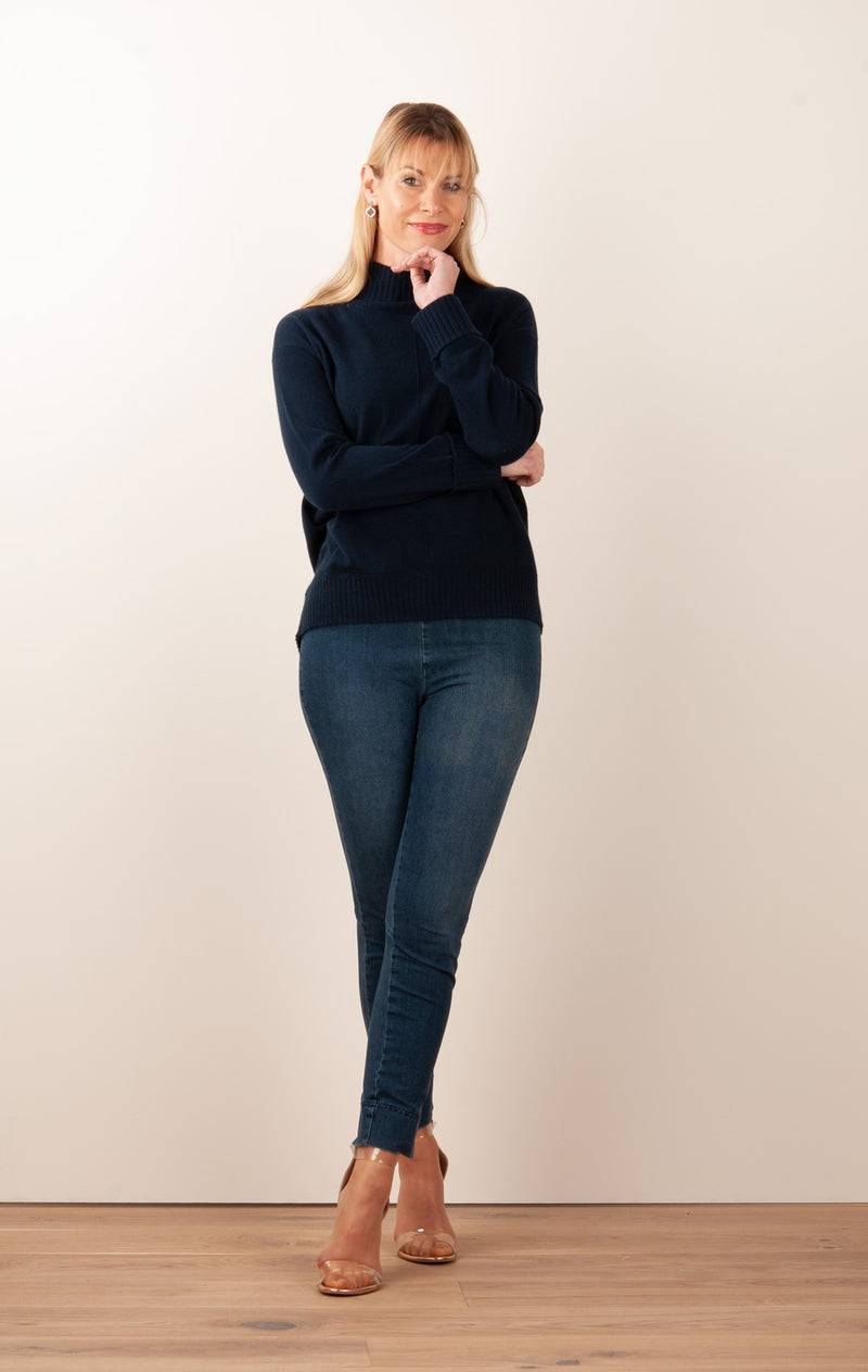 fleur Kaschmir Pullover Dunkelblau Speichern exportieren