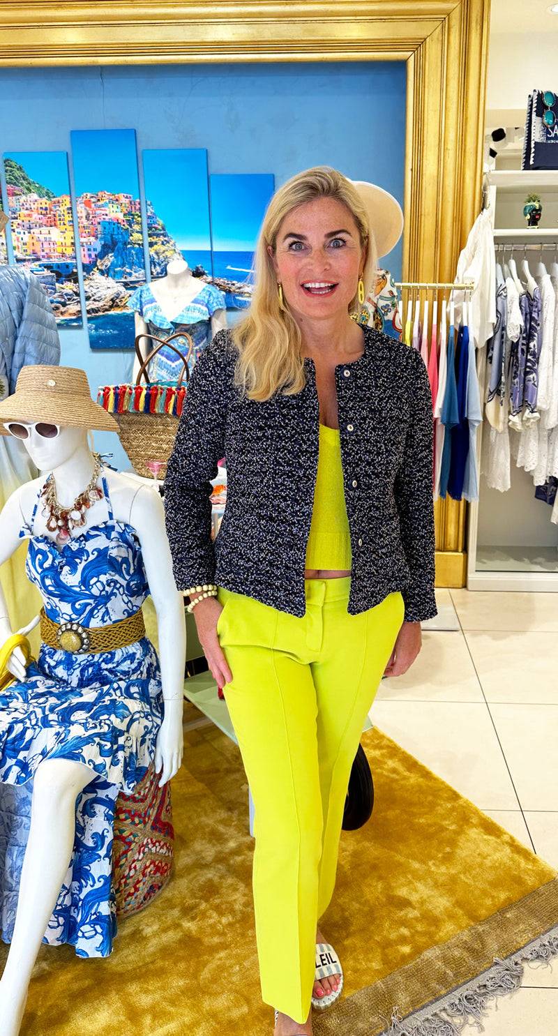 fleur Bouclé Jacke Dunkelblau | Multicolor Discount Store für neue Produkte