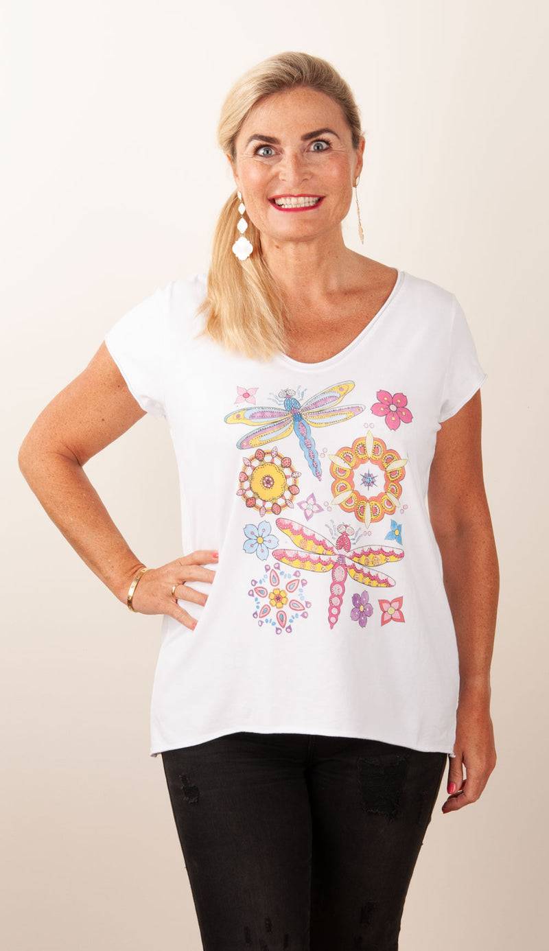 Candy T-Shirt „Libellen“ Weiß