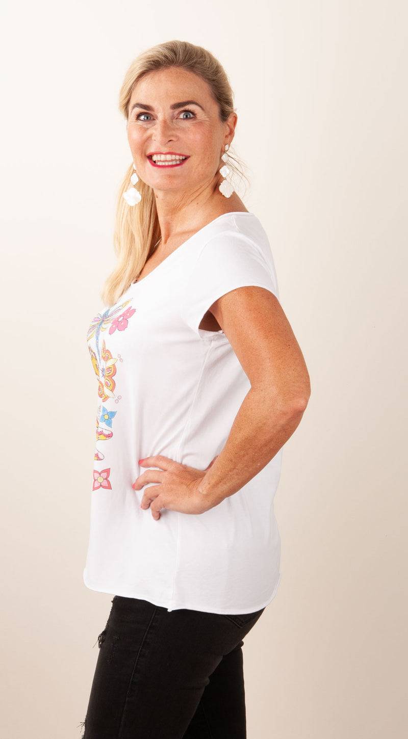 Candy T-Shirt „Libellen“ Weiß Nur noch ein Tag übrig