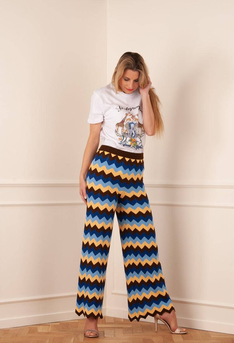 M Missoni Hose „ZickZack“ Multicolor Verkauf