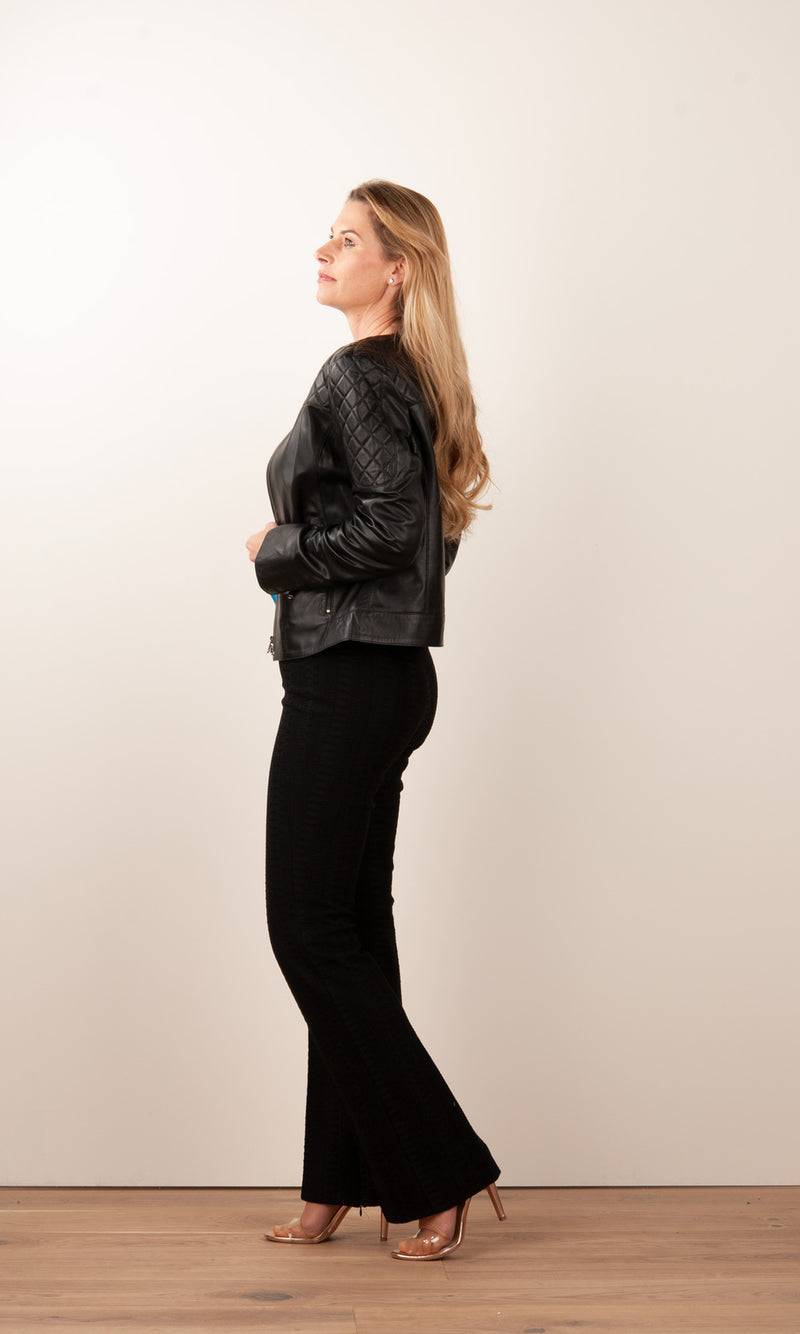 Schyia Lederjacke „Susan“ Schwarz Preisnachlass