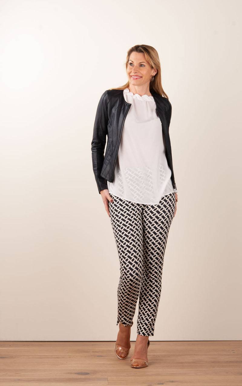 Milestone Lederjacke „Maddy“ Dunkelblau Weihnachtsangebot