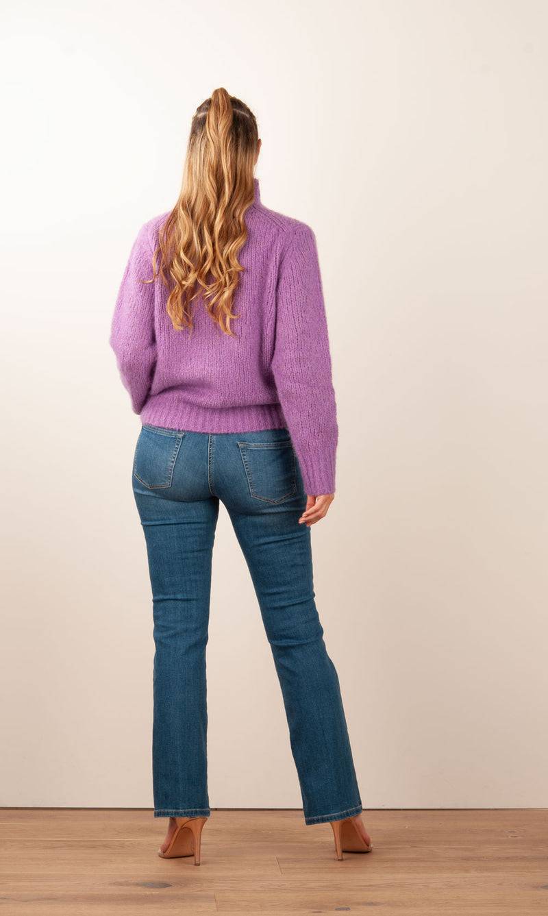 Kitted in Cashmere Kaschmir Pullover Lila Super Sparpreis