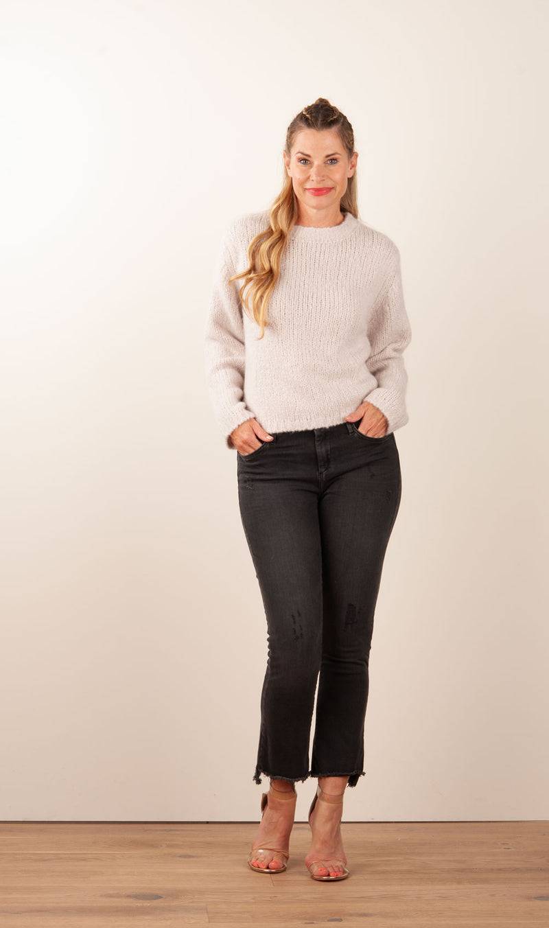 Kitted in Cashmere Kaschmir Pullover Hellbeige Zeitbegrenzte Promotion