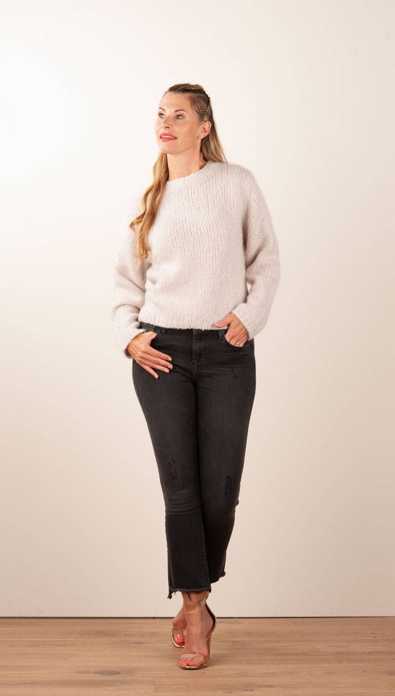 Kitted in Cashmere Kaschmir Pullover Hellbeige Zeitbegrenzte Promotion