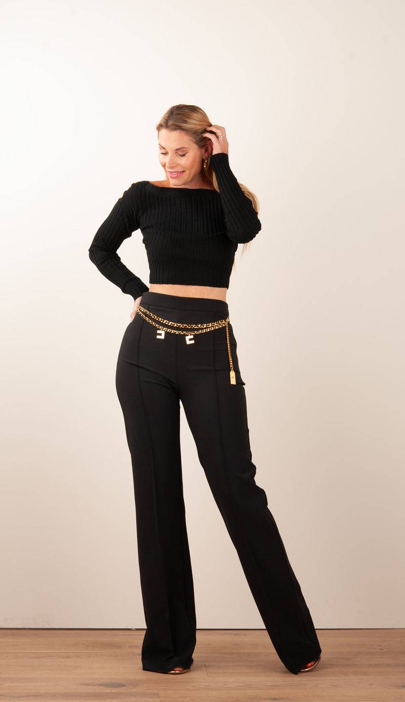Elisabetta Franchi Pullover Schwarz Fabrikladen