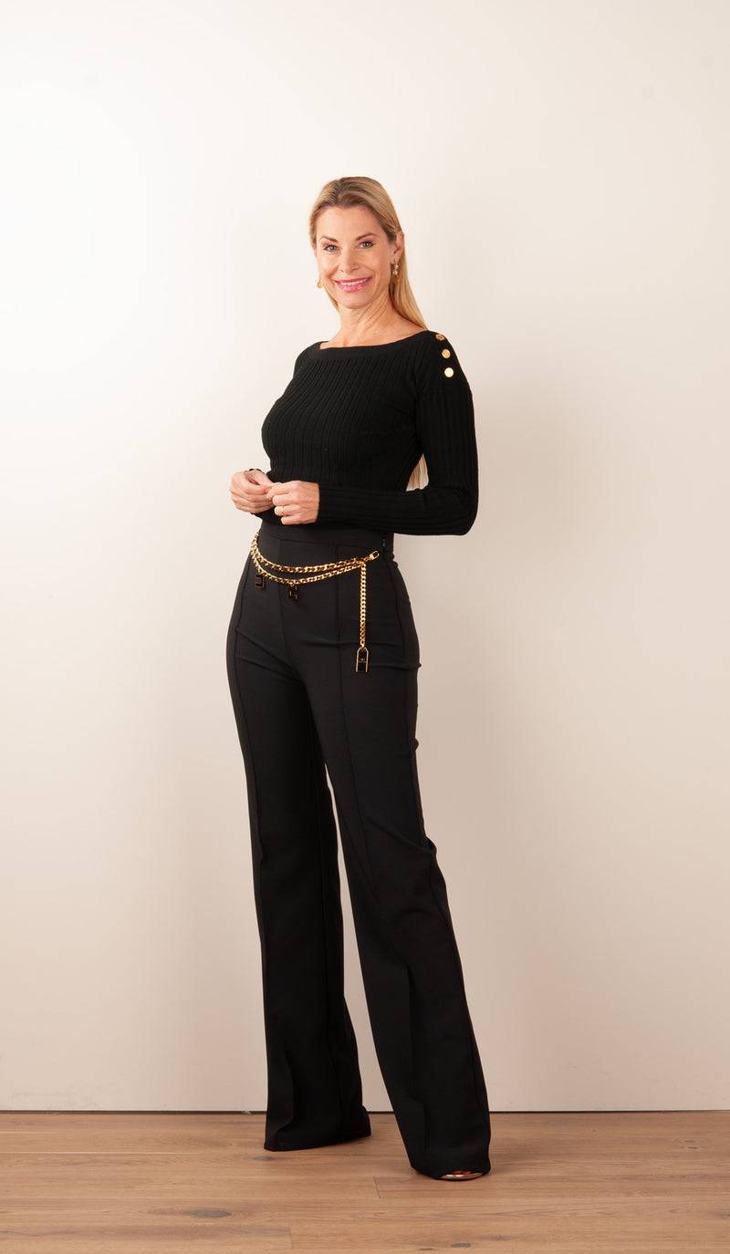 Elisabetta Franchi Pullover Schwarz Fabrikladen