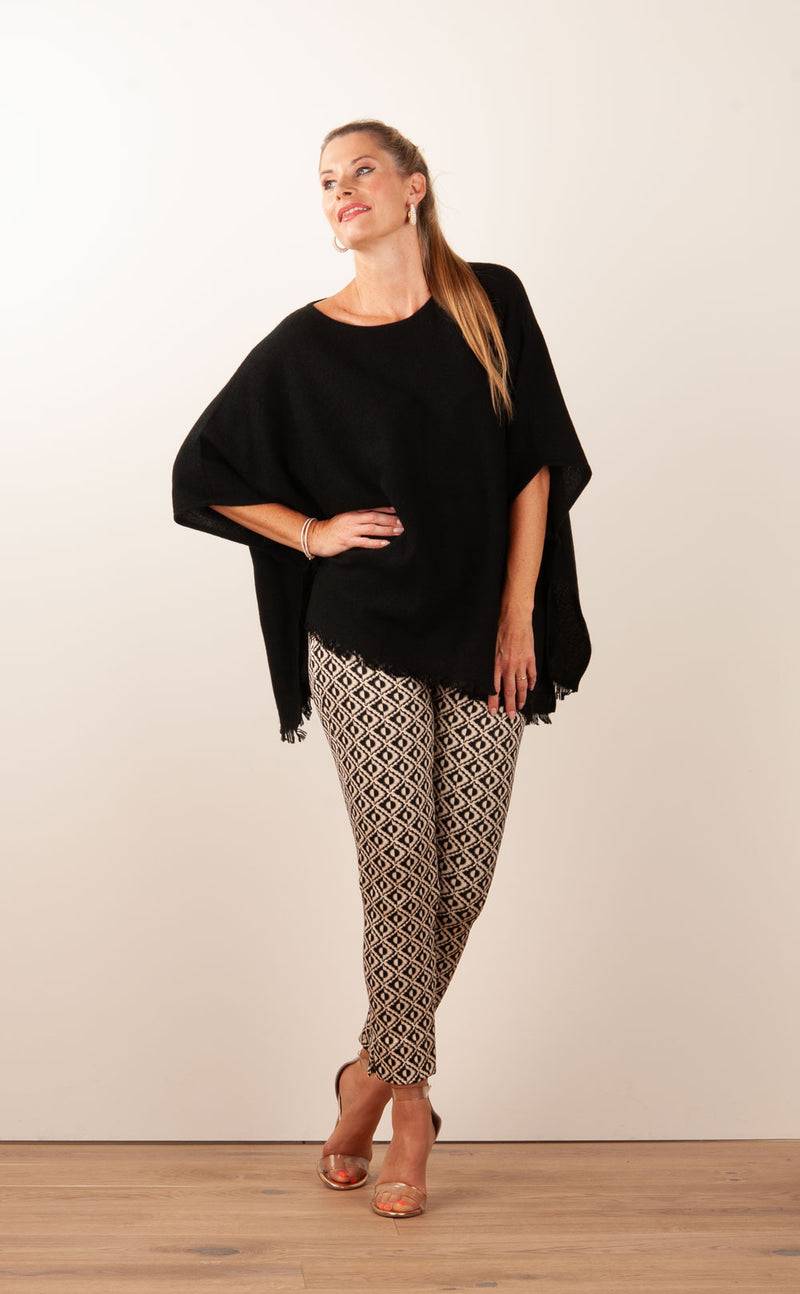 fleur Kaschmir Pullover Schwarz im Angebot
