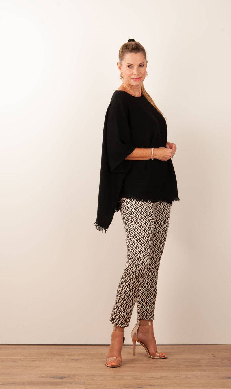 fleur Kaschmir Pullover Schwarz im Angebot