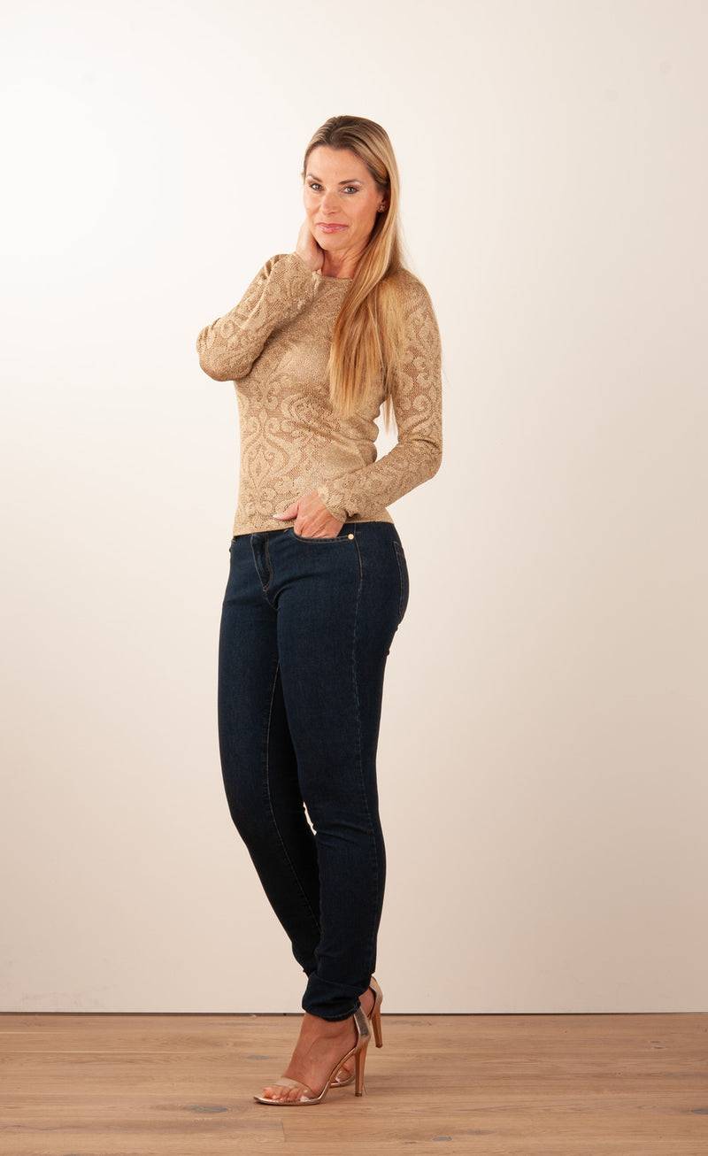 Luisa Spagnoli Pullover Gold Preisnachlass