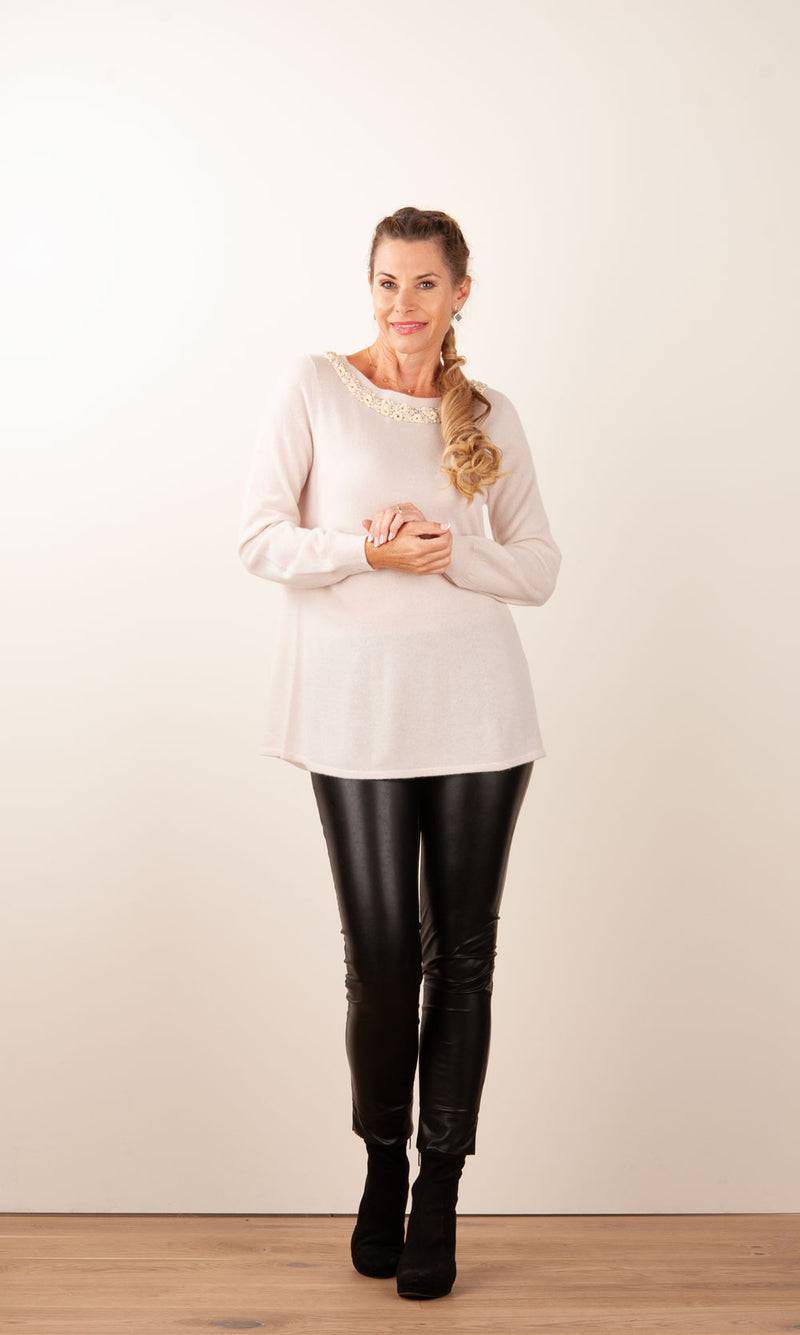 fleur Kaschmir Pullover Beige Saisonale Angebote