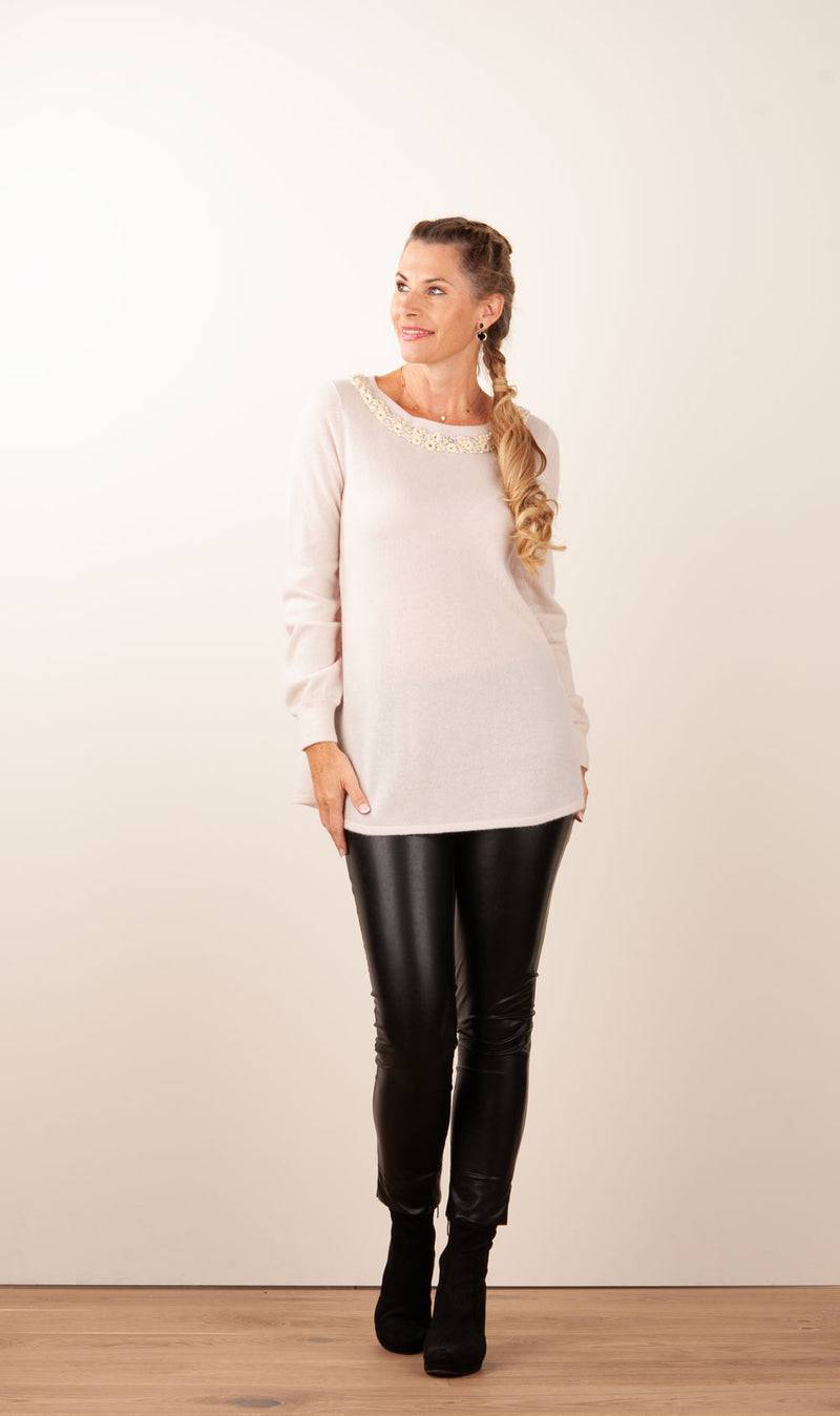 fleur Kaschmir Pullover Beige Saisonale Angebote