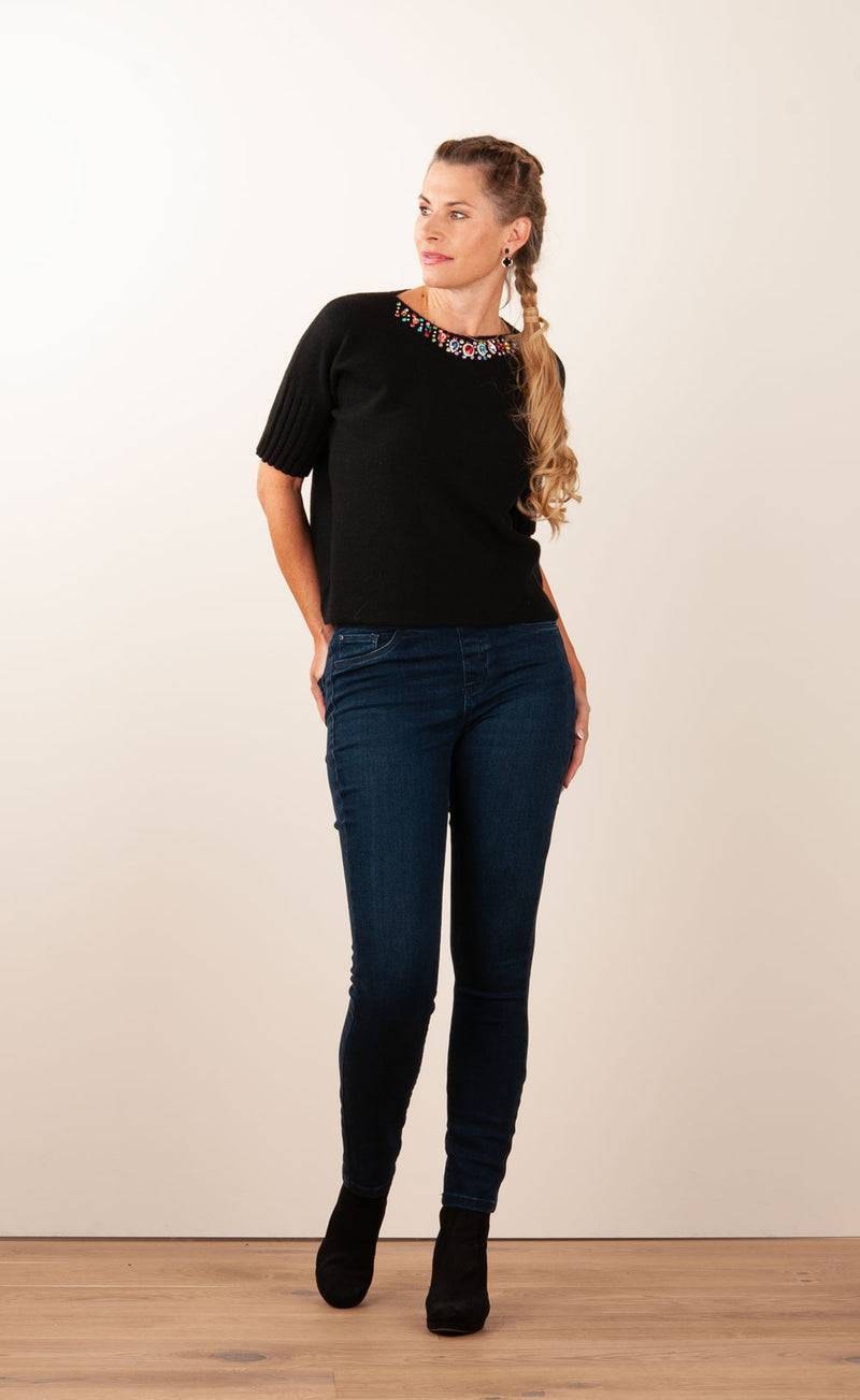 Candy Pullover „Strass“ Schwarz Räumungsverkauf