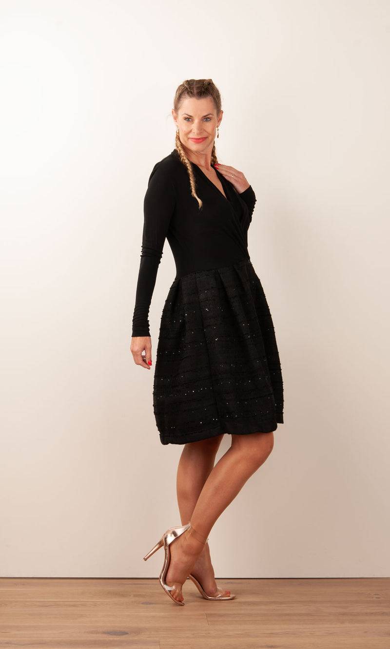 Sara Roka Kleid „Boucle“ Schwarz Wochenangebot