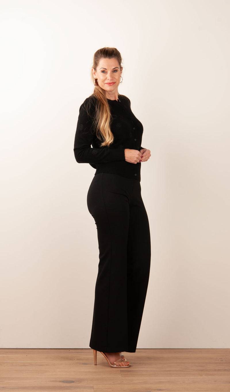 fleur Strickjacke „Tupfen“ Schwarz zollfrei