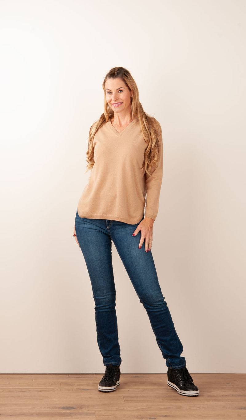 Blossom & Co. Kaschmir Pullover Camel Rabatte dieses Monats