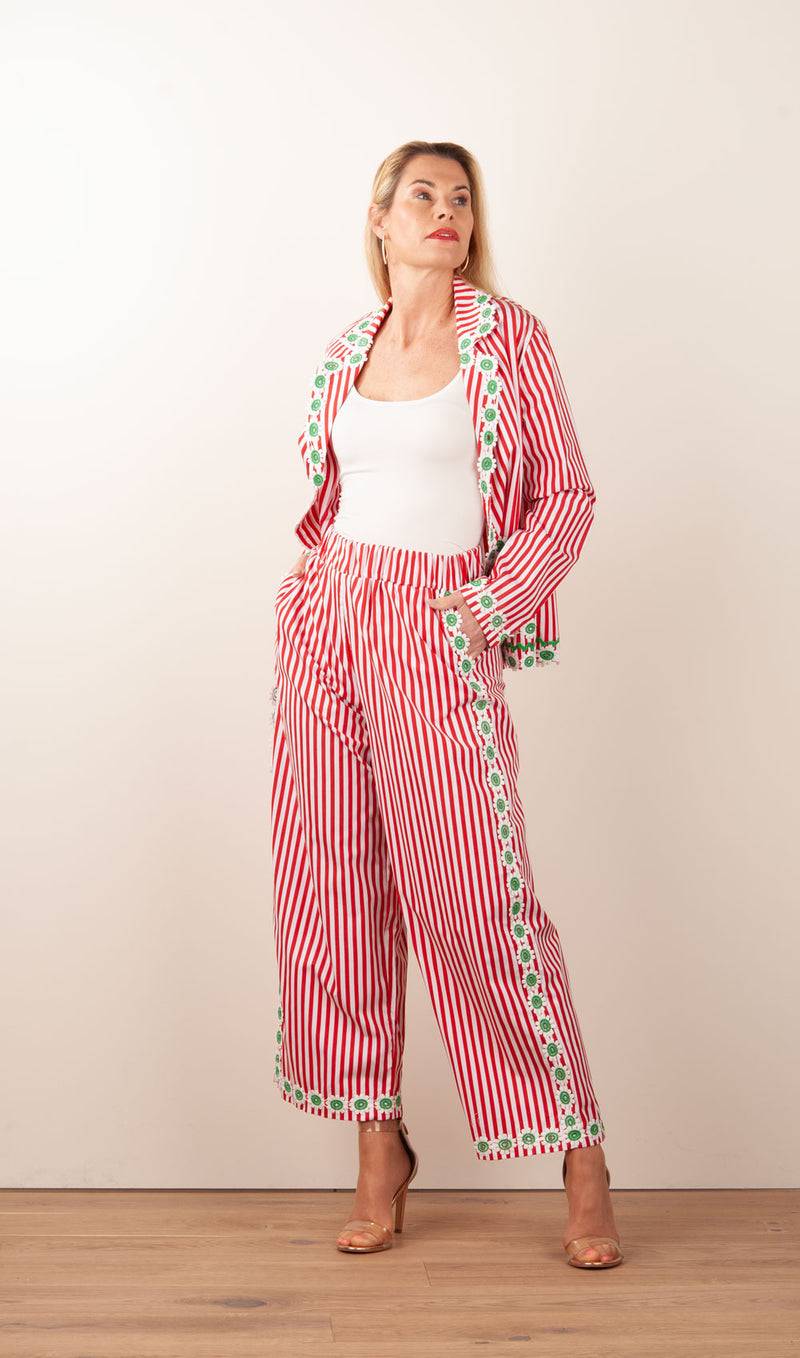 Flora Sardalou Anzug Weiß | Rot Fabrik Onlineshop