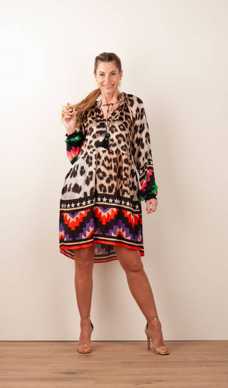 Grace Kleid „Leo“ Beige | Multicolor Online Outlet