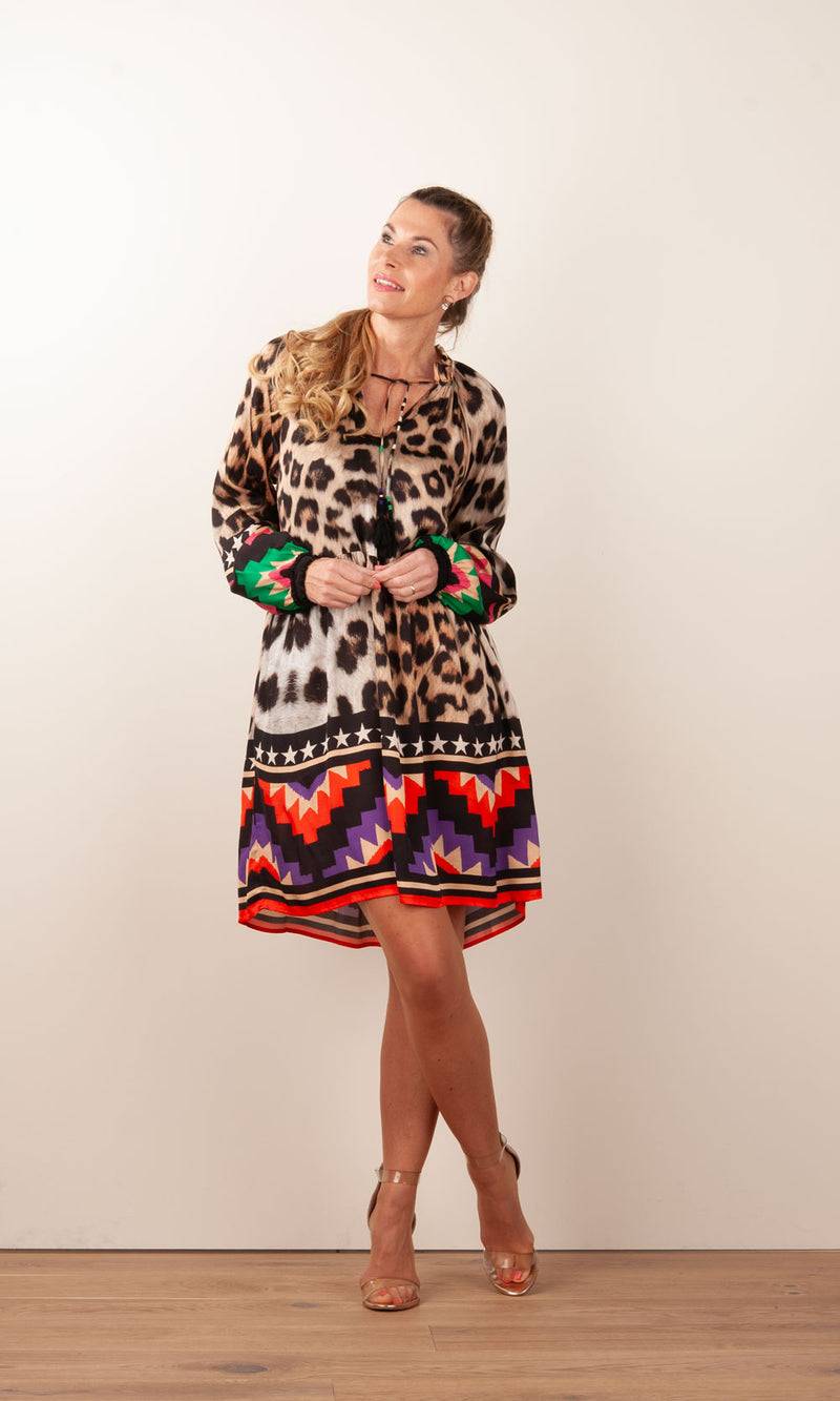 Grace Kleid „Leo“ Beige | Multicolor Online Outlet