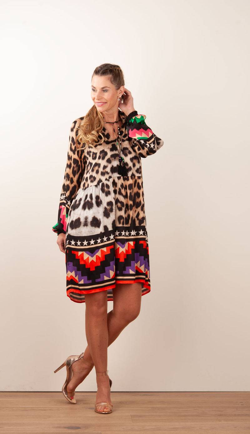 Grace Kleid „Leo“ Beige | Multicolor Online Outlet