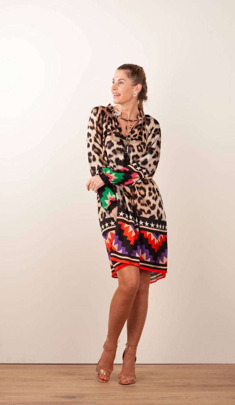 Grace Kleid „Leo“ Beige | Multicolor Online Outlet