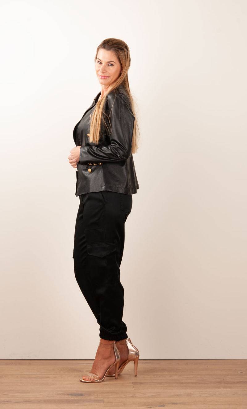 fleur Lederjacke Schwarz Bestseller